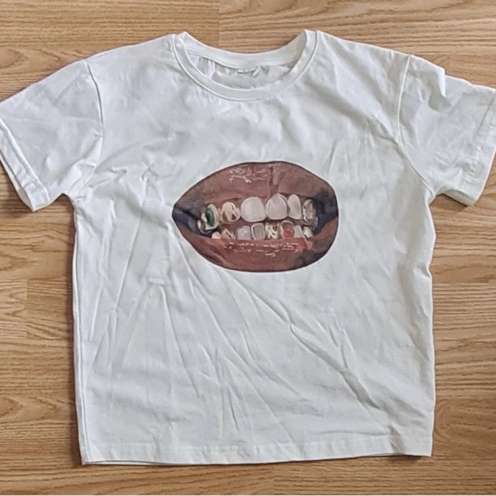 Zara White Camisole with Graphic Print